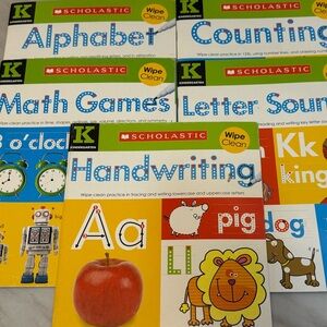 Scholastic kindergarten wipe clean practice writing identifying early learners